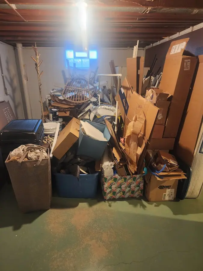 Roll-off dumpster container at job site for Roll Off Dumpster Rental in Athens